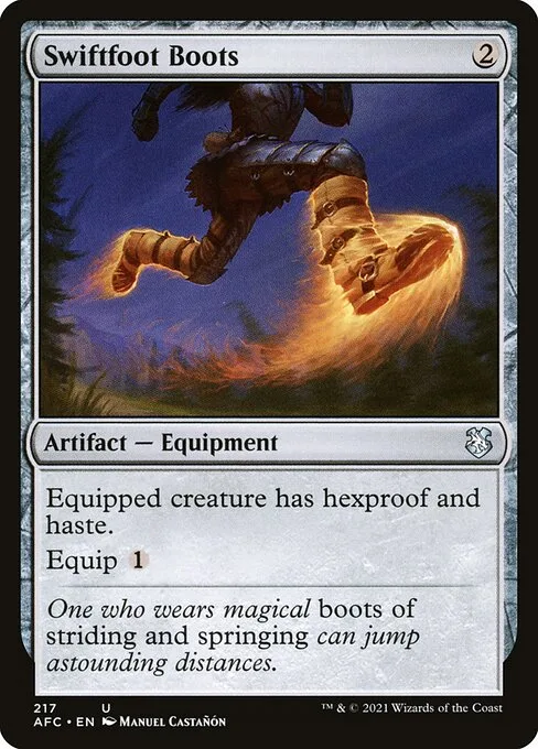 Swiftfoot Boots · Forgotten Realms Commander 217/331