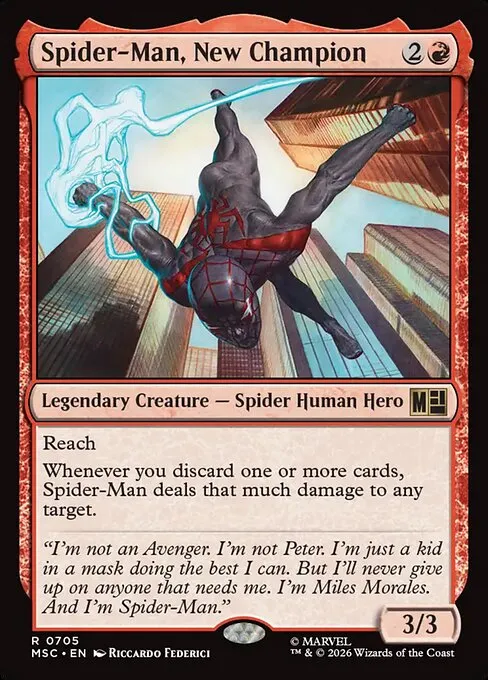 Spider-Man, New Champion · Marvel Super Heroes Commander 705/9