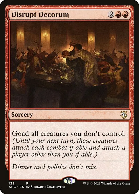 Disrupt Decorum · Forgotten Realms Commander 122/331