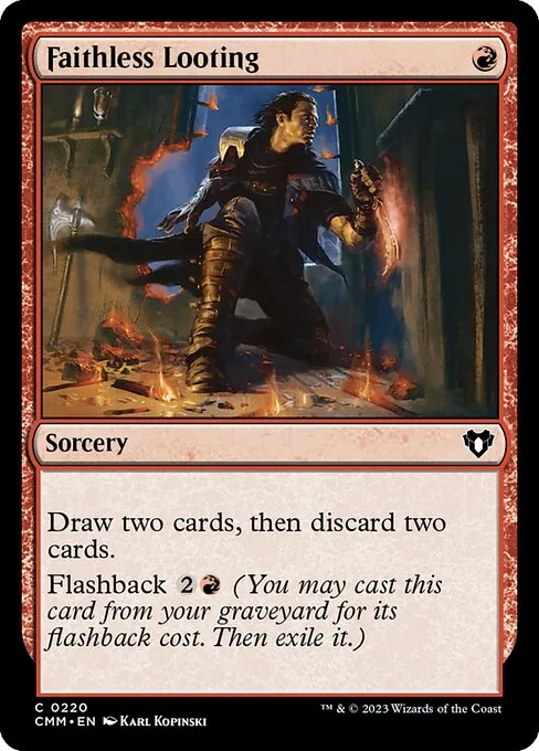 Faithless Looting · Commander Masters 220/1067