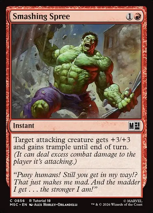 Smashing Spree · Marvel Super Heroes Commander 856/9