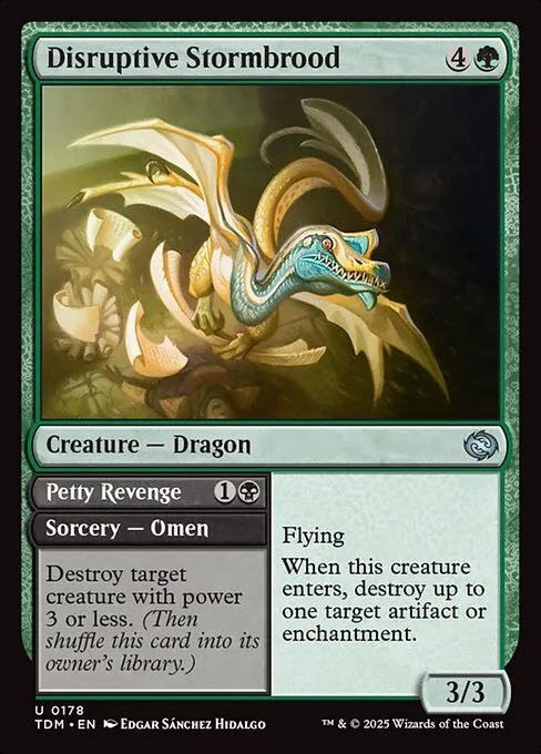 Disruptive Stormbrood // Petty Revenge · Tarkir: Dragonstorm 178/427
