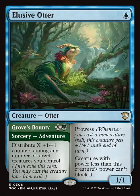 Elusive Otter // Grove's Bounty · Secrets of Strixhaven Commander 306/426