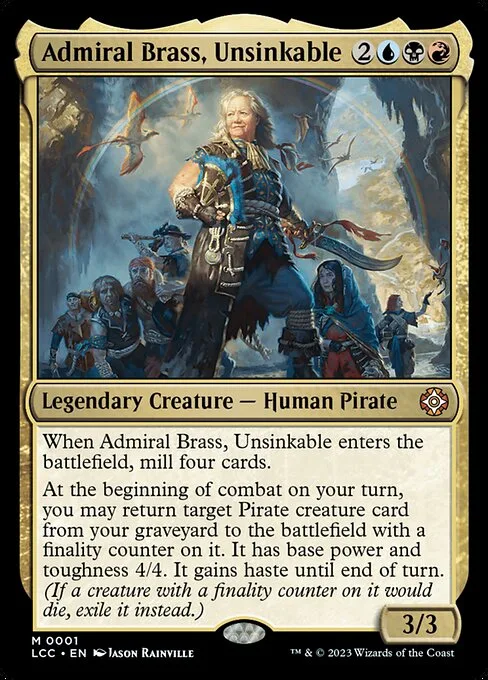 Admiral Brass, Unsinkable · The Lost Caverns of Ixalan Commander 1/370