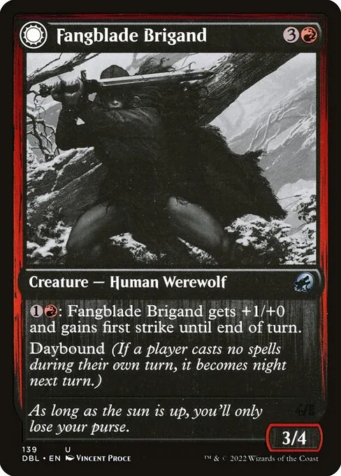 Fangblade Brigand // Fangblade Eviscerator · Innistrad: Double Feature 139/535