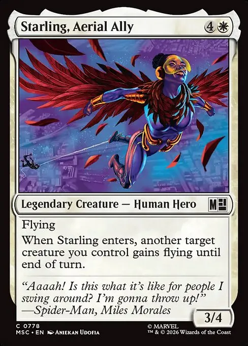 Starling, Aerial Ally · Marvel Super Heroes Commander 778/9