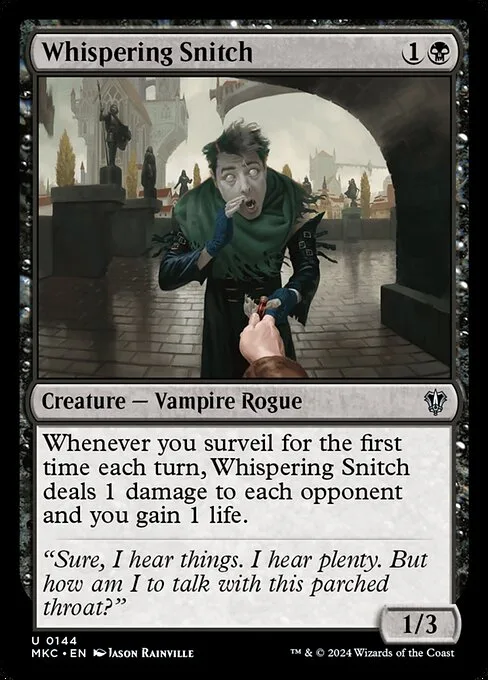 Whispering Snitch · Murders at Karlov Manor Commander 144/358