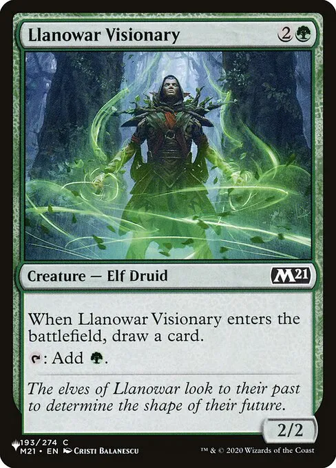 Llanowar Visionary · The List M21-193/5050