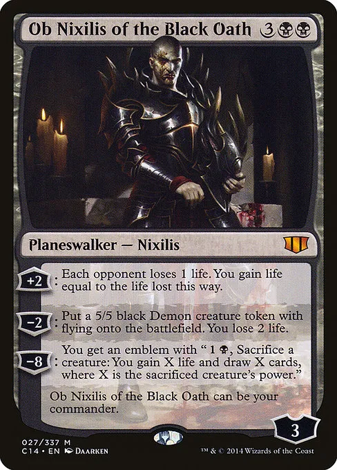 Ob Nixilis of the Black Oath · Commander 2014 27/337
