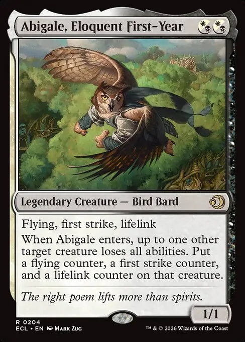 Abigale, Eloquent First-Year · Lorwyn Eclipsed 204/408
