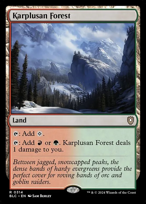 Karplusan Forest · Bloomburrow Commander 314/356