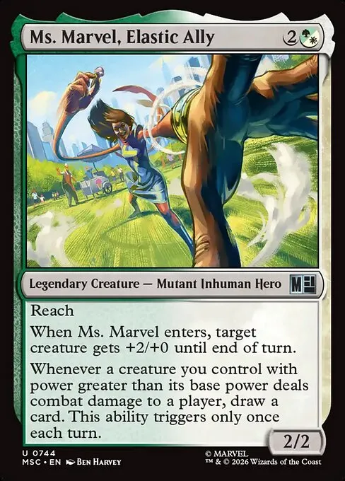 Ms. Marvel, Elastic Ally · Marvel Super Heroes Commander 744/9