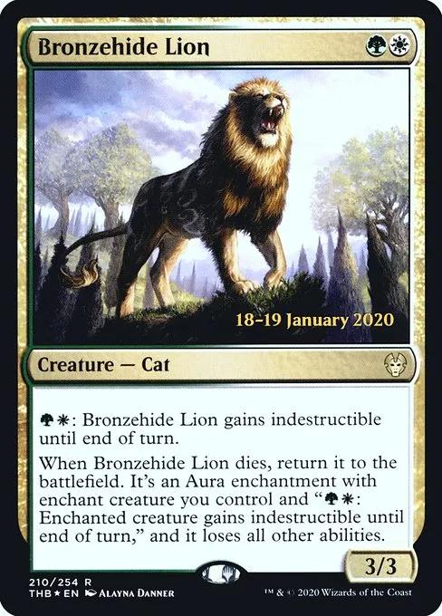 Bronzehide Lion · Theros Beyond Death Promos 210s/137
