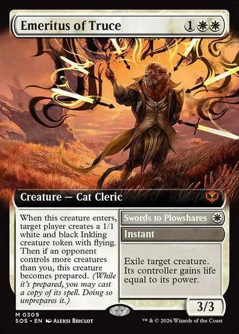 Emeritus of Truce // Swords to Plowshares · Secrets of Strixhaven 309/368