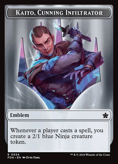 Kaito, Cunning Infiltrator Emblem · Foundations Tokens 24/33