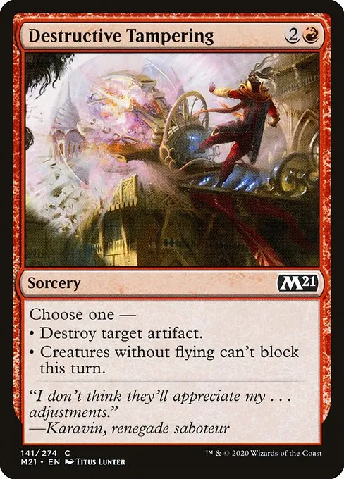 Destructive Tampering · Core Set 2021 141/397
