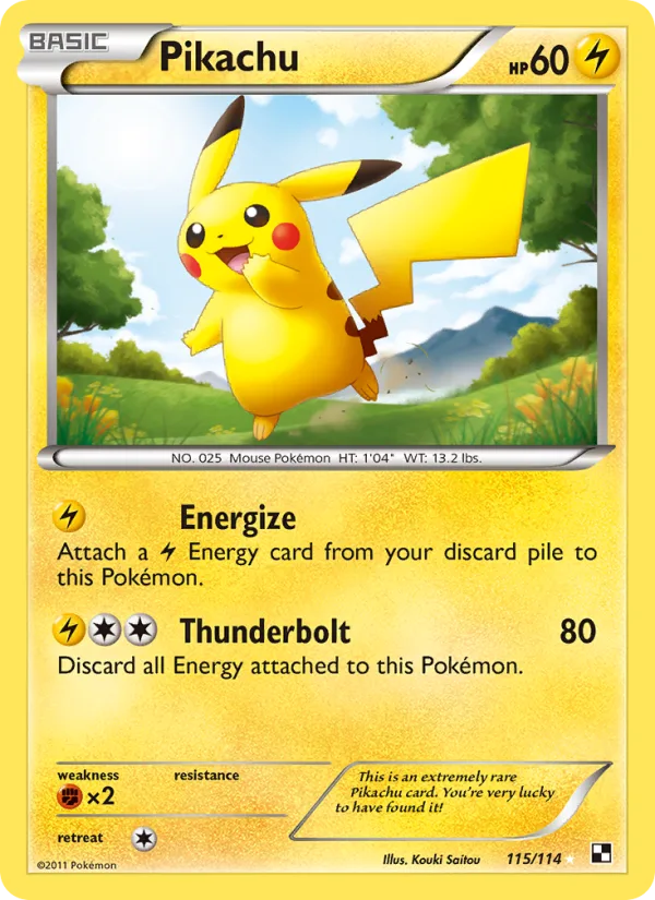 Pikachu · Black & White 115/114