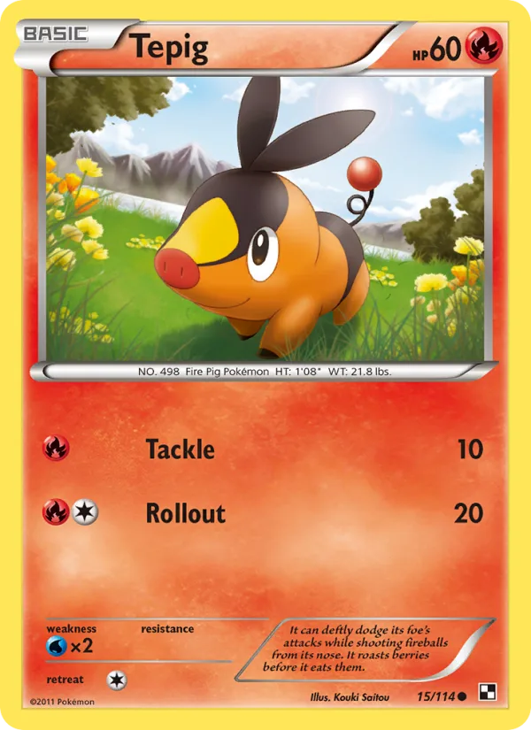 Tepig · Black & White 15/114