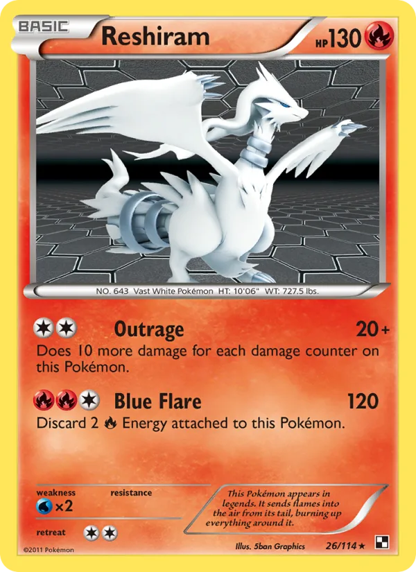 Reshiram · Black & White 26/114