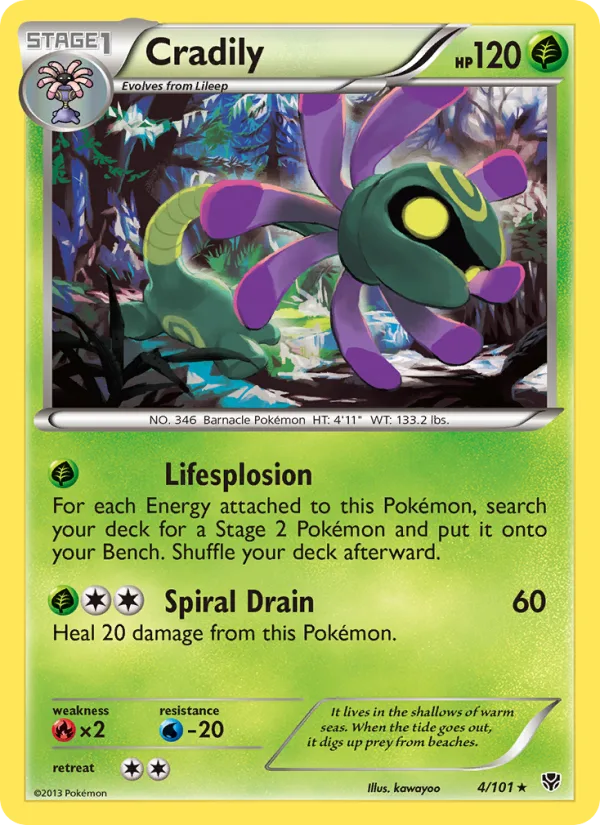 Cradily · Plasma Blast 4/101