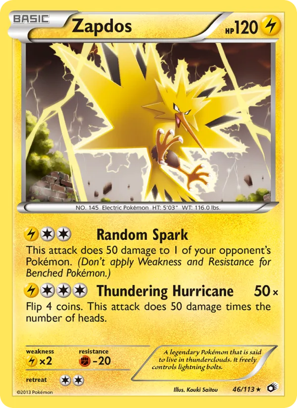 Zapdos · Legendary Treasures 46/113