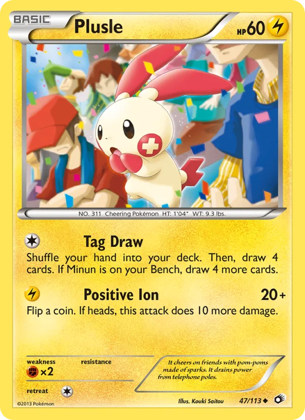 Plusle · Legendary Treasures 47/113