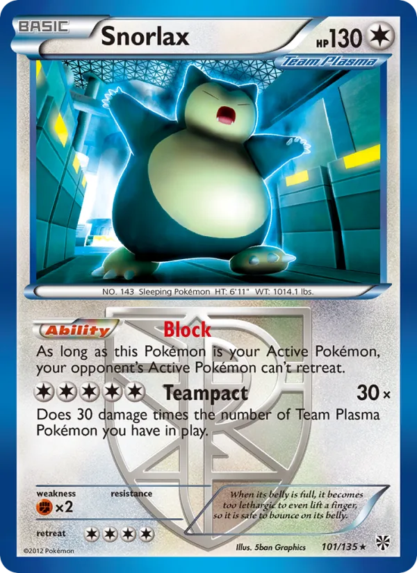 Snorlax · Plasma Storm 101/135