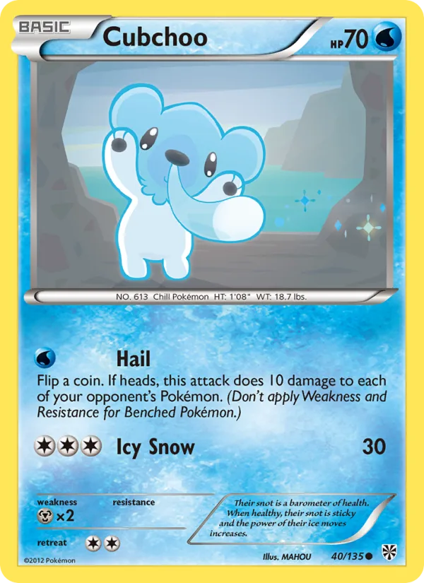 Cubchoo · Plasma Storm 40/135