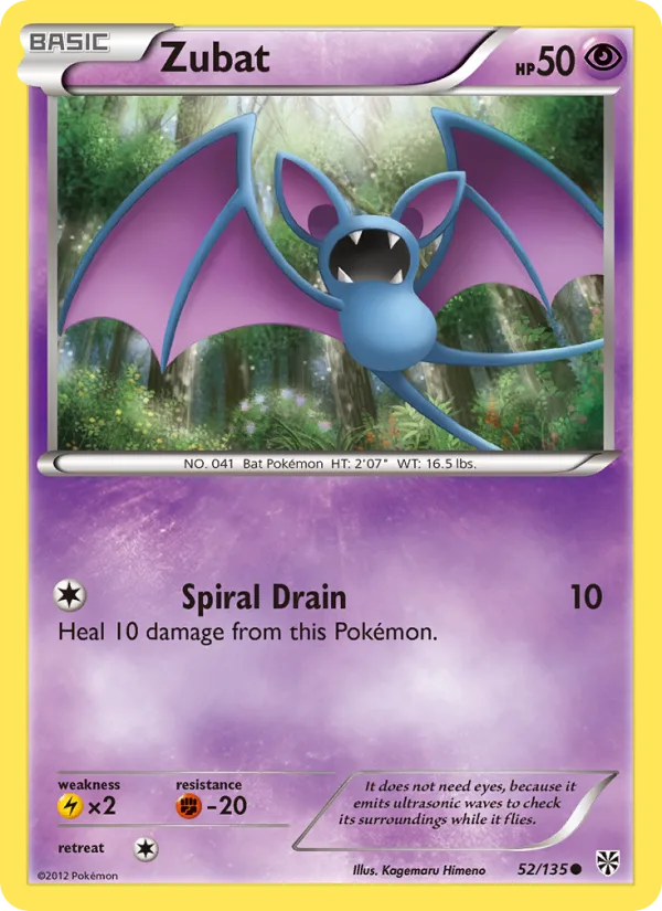 Zubat · Plasma Storm 52/135
