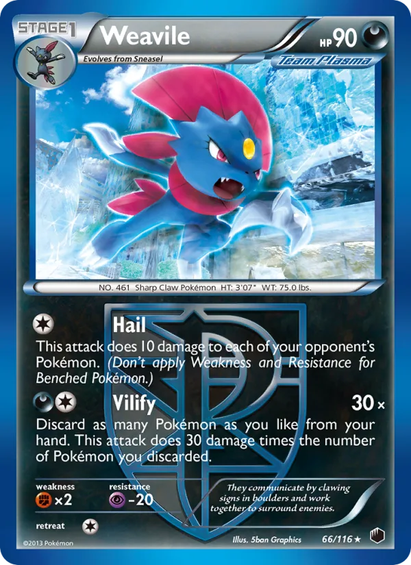 Weavile · Plasma Freeze 66/116