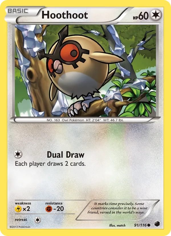 Hoothoot · Plasma Freeze 91/116