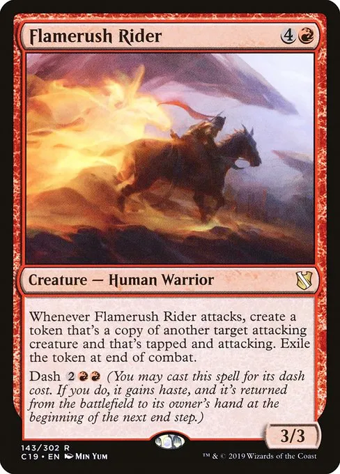 Flamerush Rider · Commander 2019 143/302