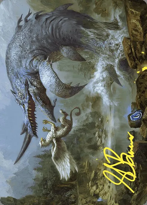 Horned Loch-Whale // Horned Loch-Whale · Wilds of Eldraine Art Series 6/81