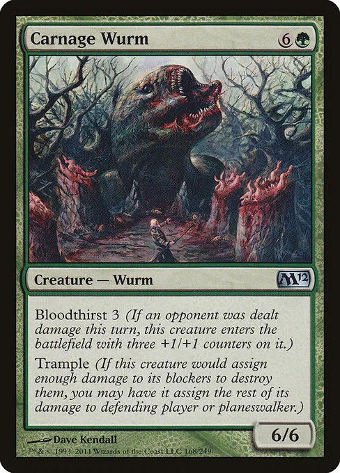 Carnage Wurm · Magic 2012 168/249