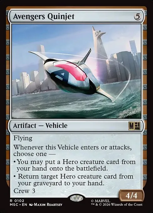 Avengers Quinjet · Marvel Super Heroes Commander 102/9
