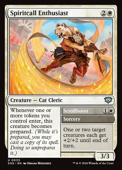 Spiritcall Enthusiast // Scrollboost · Secrets of Strixhaven 33/368