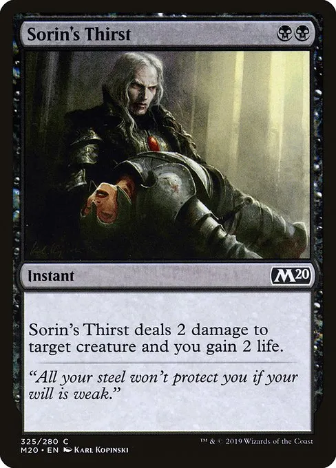 Sorin's Thirst · Core Set 2020 325/346