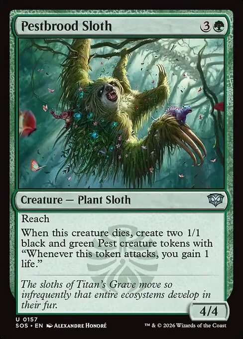 Pestbrood Sloth · Secrets of Strixhaven 157/368