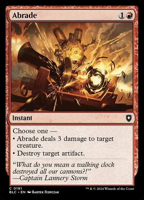 Abrade · Bloomburrow Commander 191/356