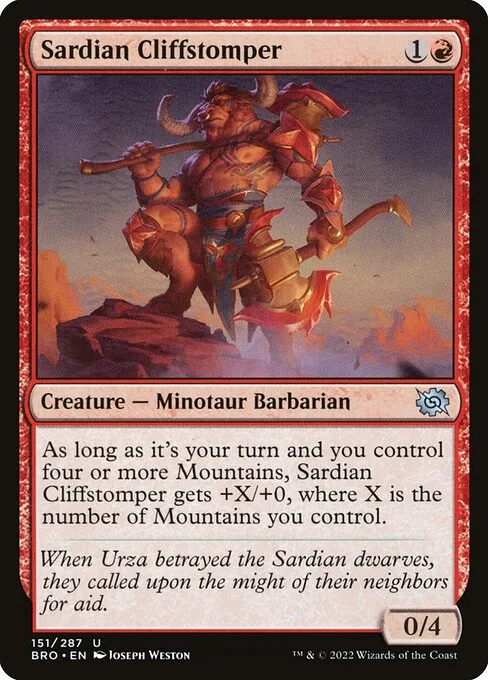Sardian Cliffstomper · The Brothers' War 151/399