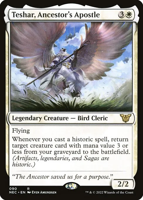 Teshar, Ancestor's Apostle · Neon Dynasty Commander 90/179