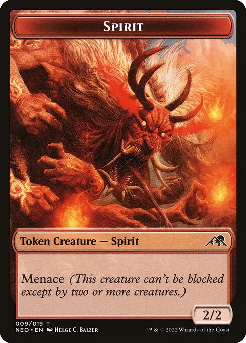 Spirit · Kamigawa: Neon Dynasty Tokens 9/19