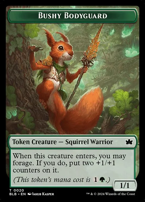 Bushy Bodyguard · Bloomburrow Tokens 20/30