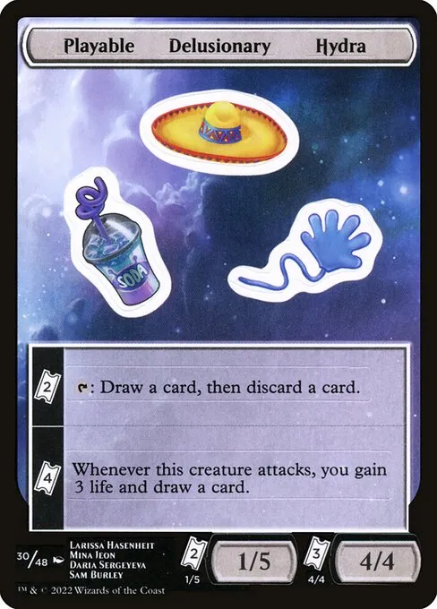 Playable Delusionary Hydra · Unfinity Sticker Sheets 30/48
