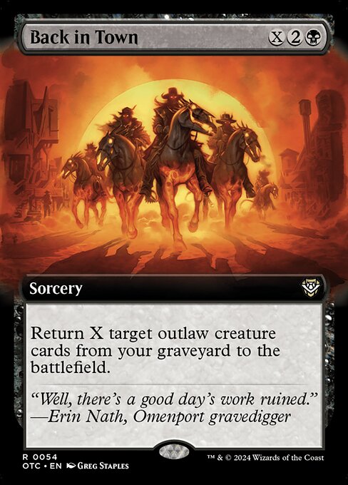 Back in Town · Outlaws of Thunder Junction Commander 54/342