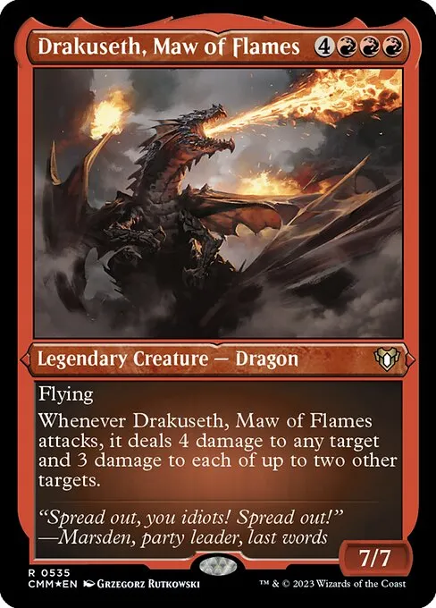 Drakuseth, Maw of Flames · Commander Masters 535/1067