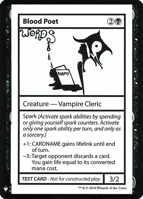 Blood Poet · Mystery Booster Playtest Cards 2019 34/121