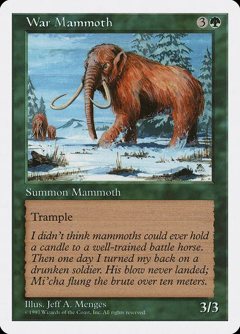 War Mammoth · Fifth Edition 340/460