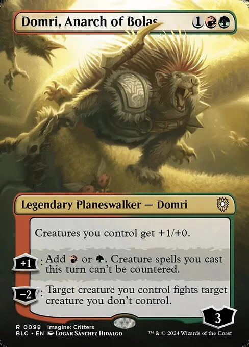 Domri, Anarch of Bolas · Bloomburrow Commander 98/356