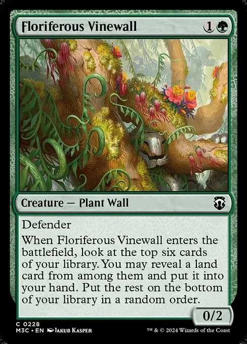 Floriferous Vinewall · Modern Horizons 3 Commander 228/398